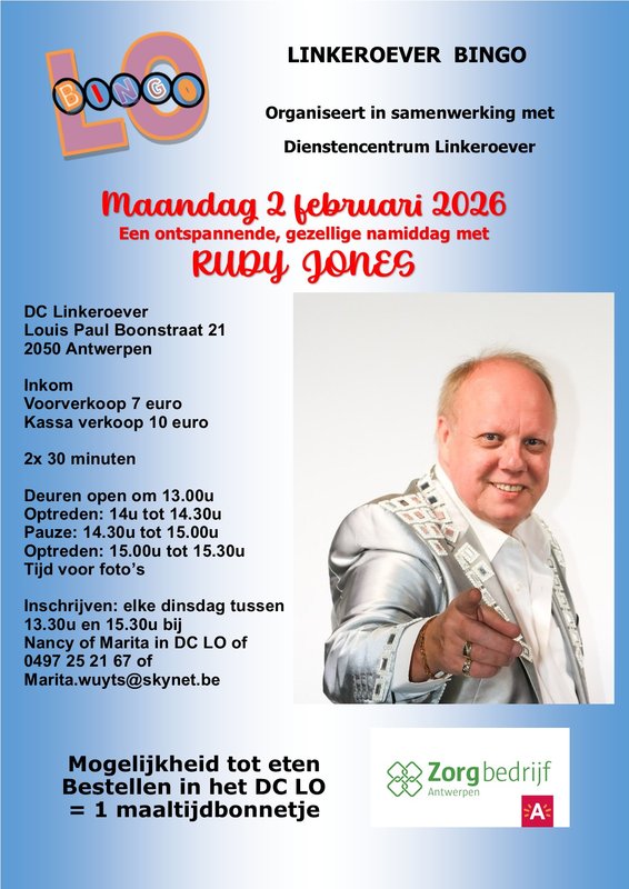 Concerten Optreden Rudy Jones