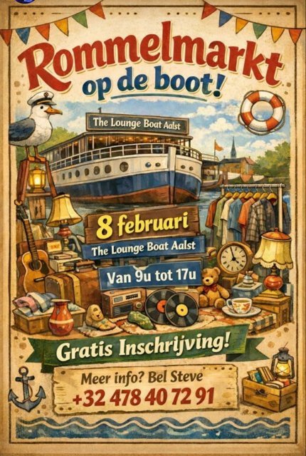  Rommelmarkt The Lounge Boat Aalst