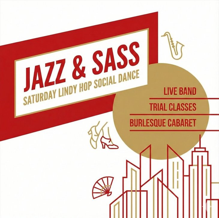 Ontspanning Jazz & Sass - gratis proeflessen Lindy Hop, Burlesque Fitness & Burlesque