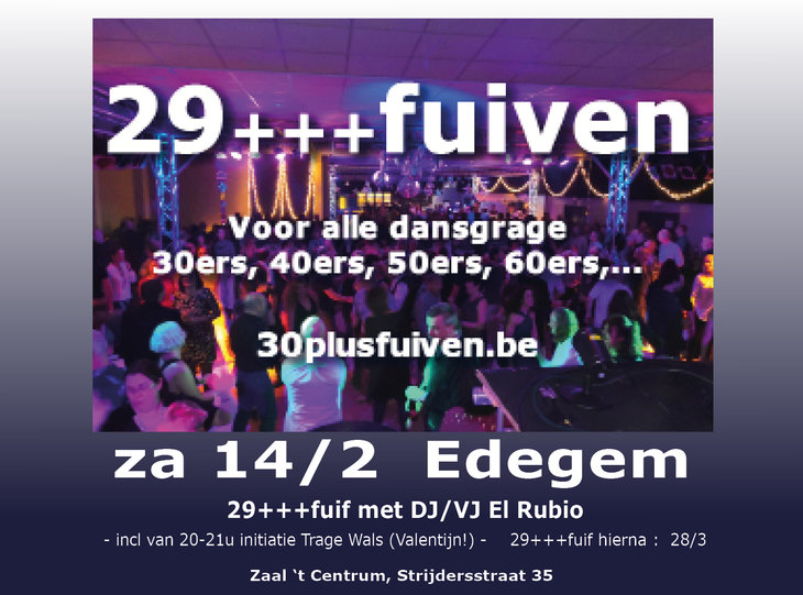 Ontspanning 29++fuif live videoclips Valentijnspecials dansinitiatie trage wals