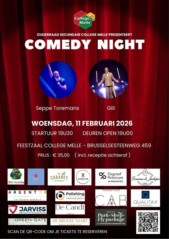 Voorstellingen Comedy Night Stijn Vandermeeren, Seppe Toremans Gili