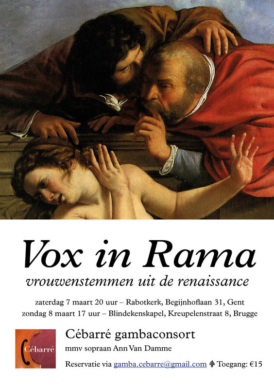 Concerten Vox Rama Vrouwenstemmen de renaissance