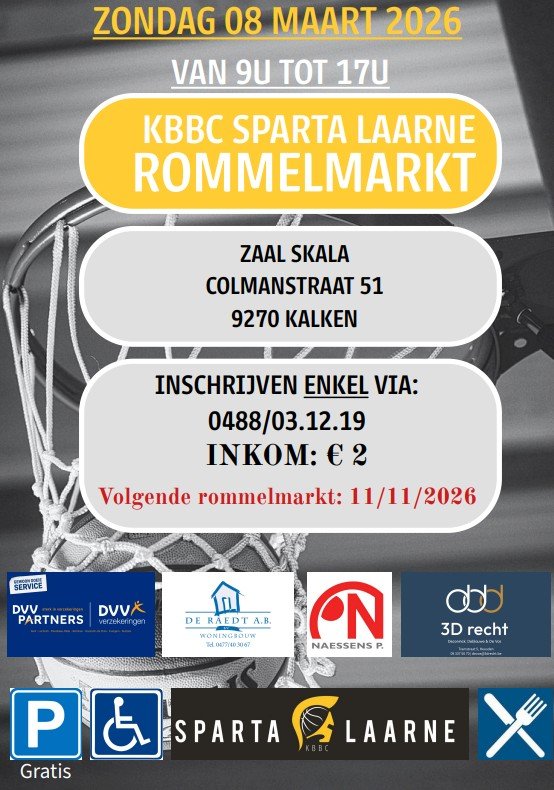  Kbbc Sparta Laarne Rommelmarkt