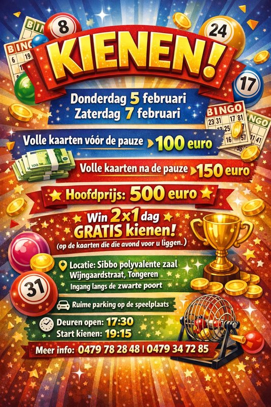 Nachtleven Wekelijkse kienavond