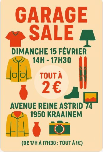  Garage sale (alles voor 2 €)