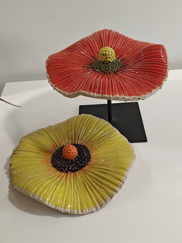 Workshops 2 grote tuinbloemen maken keramiek