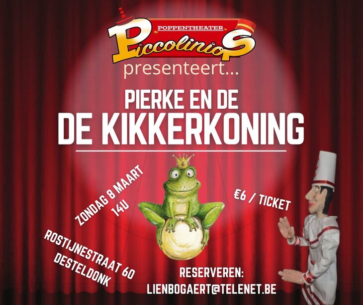 Voorstellingen Poppentheater  Pierke de Kikkerkoning 