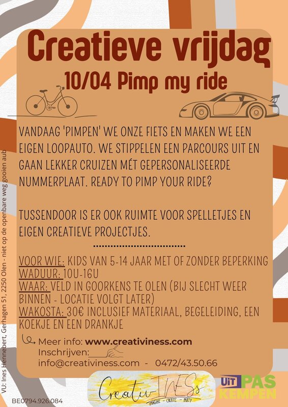 Workshops Creatieve vrijdag - pimp ride