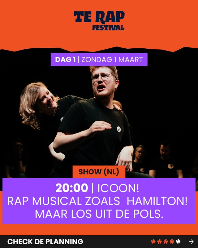 Voorstellingen T-RAP-IE ! Free-style-rap-show Jepper