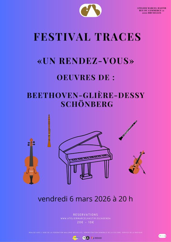 Concerten Festival Traces werken E. Schulhoff, J.P. Dessy, Glière, Tailleferre