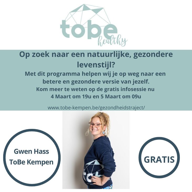 Voordrachten Gratis Infosessie Gezondheidstraject ToBe-Kempen