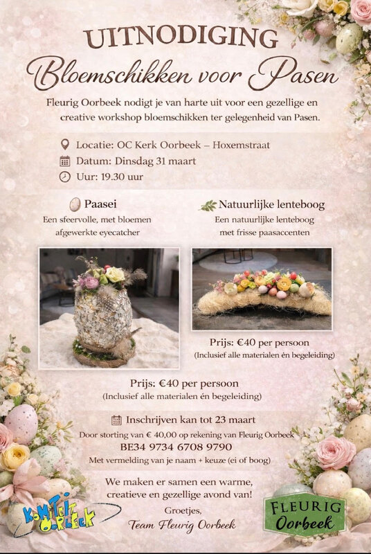Workshops Bloemschikken voor Pasen