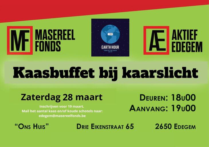 Nachtleven Earth Hour: Kaasbuffet kaarslicht