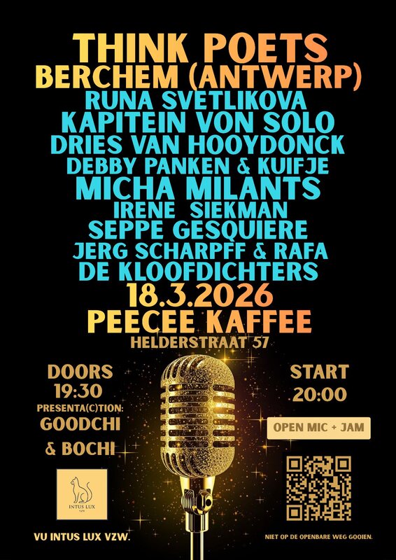 Voordrachten Think Poets Berchem (editie 3B)