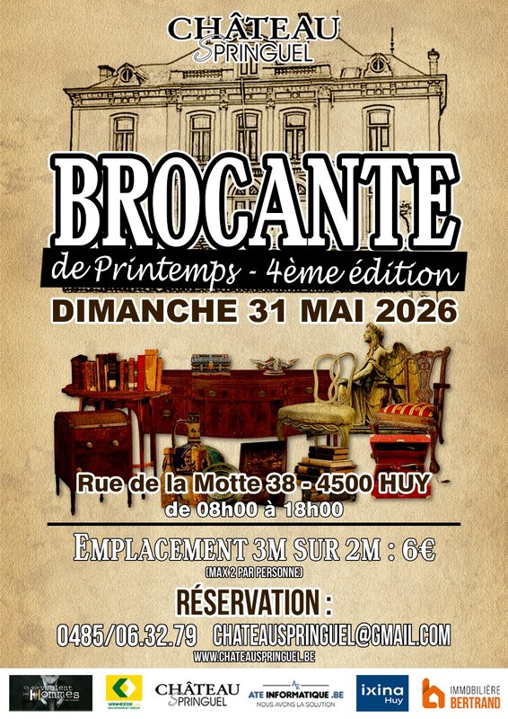  Lente-rommelmarkt het Château Springuel