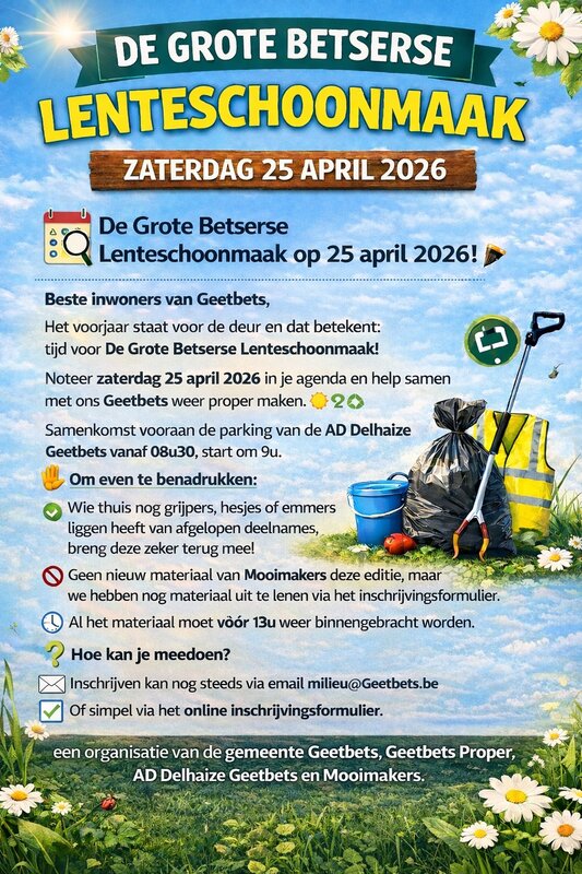 Ontspanning De Grote Betserse Lenteschoonmaak.