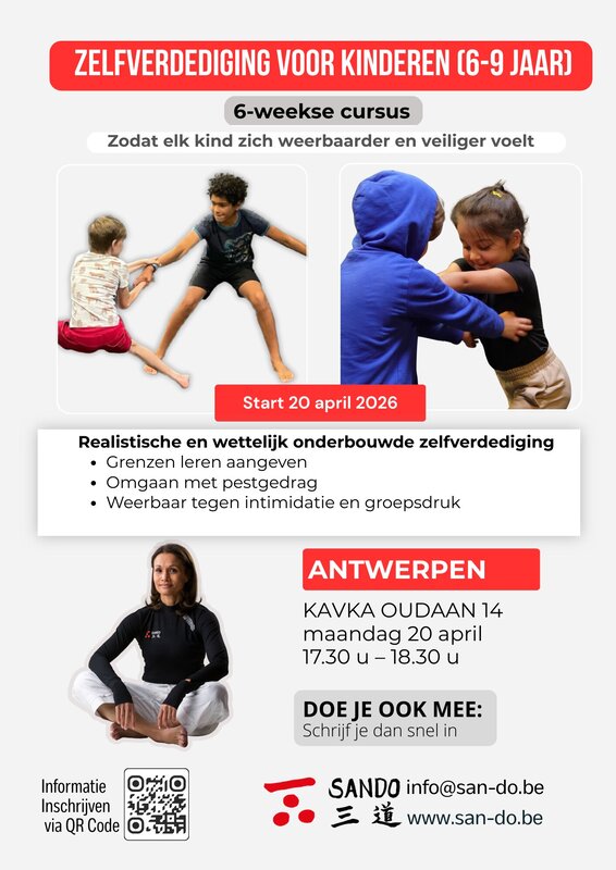 Workshops Cursus weerbaarheid zelfverdediging voor kinderen 6-10 jaaar