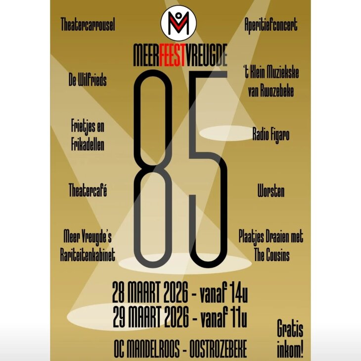 Voorstellingen 85 jaar MeerFeestVreugde
