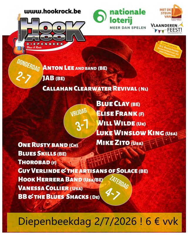 Concerten Hookrock Roots Blues festival e editie