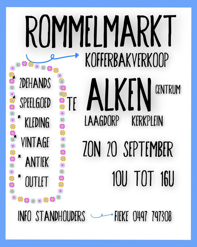  Rommelmarkt/kofferbakverkoop