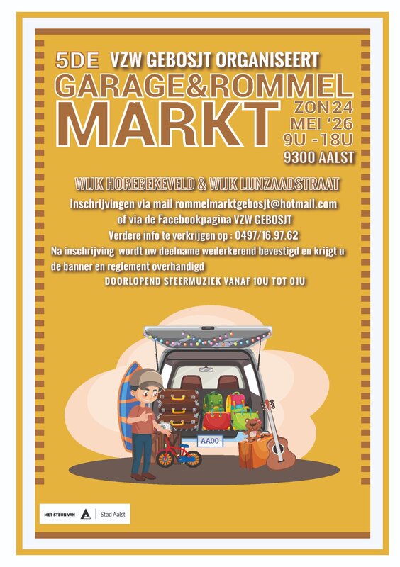  5de garage rommelmarkt (wijk Lijnzaadstraat wijk Horebekeveld)