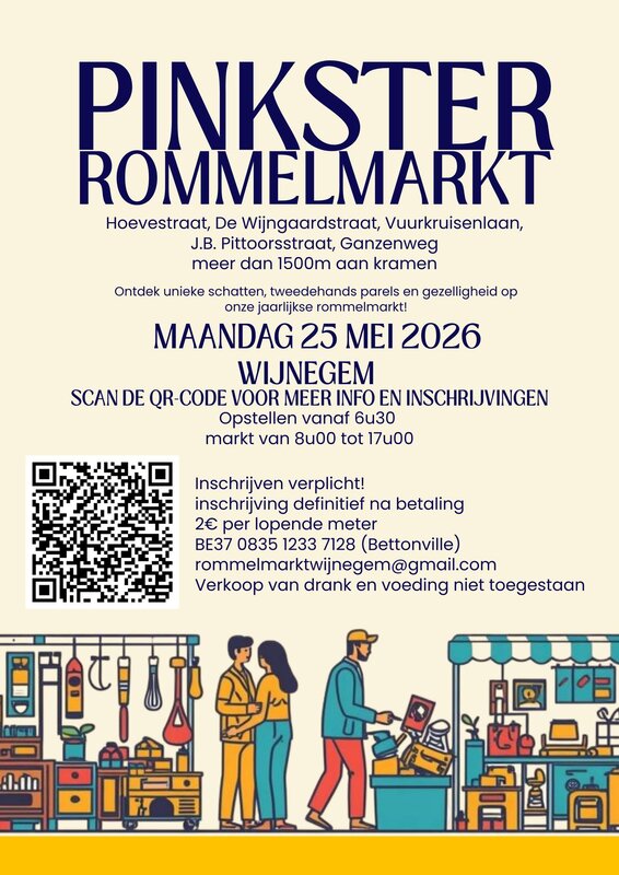  Rommelmarkt Wijnegem Pinksterenmaandag