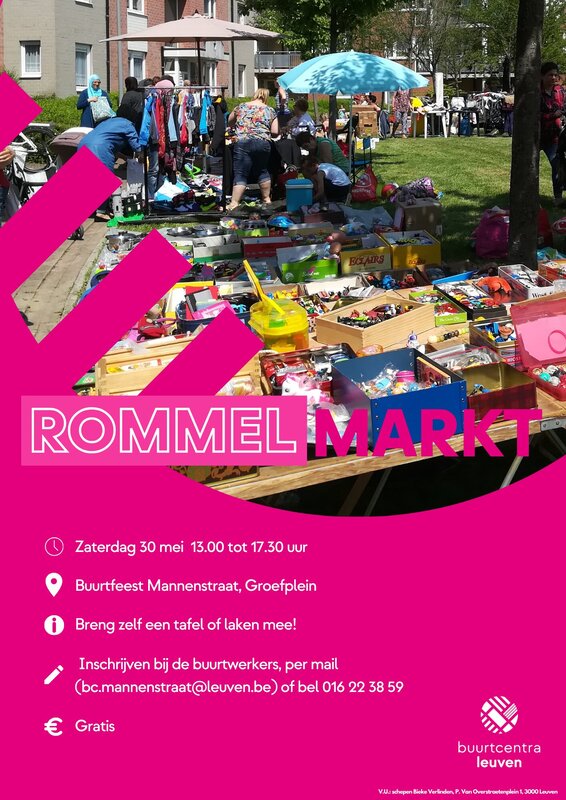  Rommelmarkt buurtfeest buurtcentrum Mannenstraat
