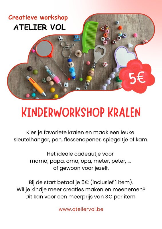 Workshops Workshop kralen - Atelier Vol