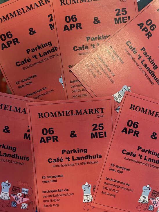  Rommelmarkt parking café Landhuis
