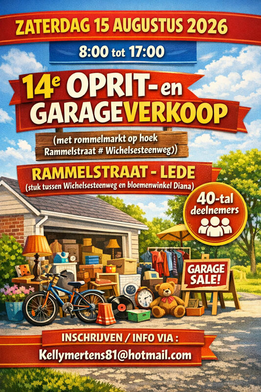  14 e oprit garageverkoop