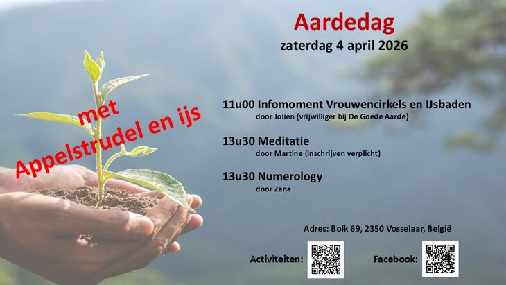 Ontspanning Aardedag meditatie, info over ijsbaden vrouwencirkels numerelogy