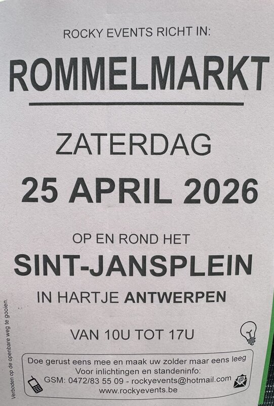  Grote openlucht Rommelmarkt Sint-Jansplein Antwerpen