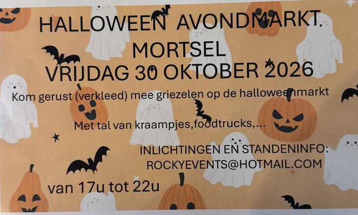 Ontspanning Grote halloweenavondmarkt het stadsplein Mortsel