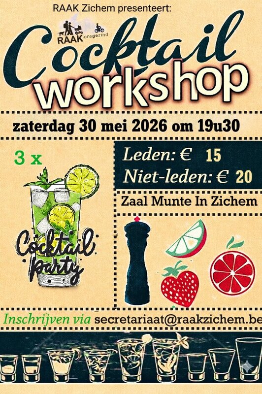 Workshops 4de fantastische cocktail/mocktail workshop