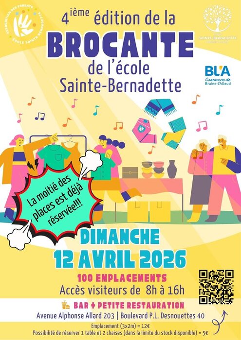 4e editie de vlooienmarkt de Sainte-Bernadette-school