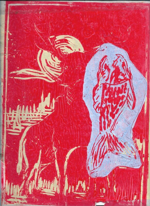 Tentoonstellingen De sporen het schuim, linosneden Carlos Ramirez