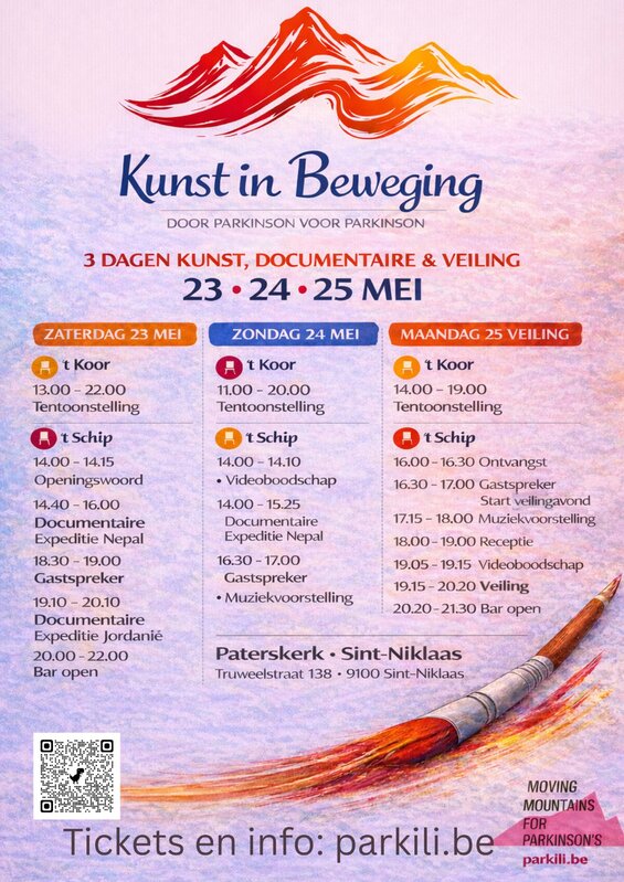 Tentoonstellingen Kunst Beweging.(Door Parkinson, voor Parkinson)