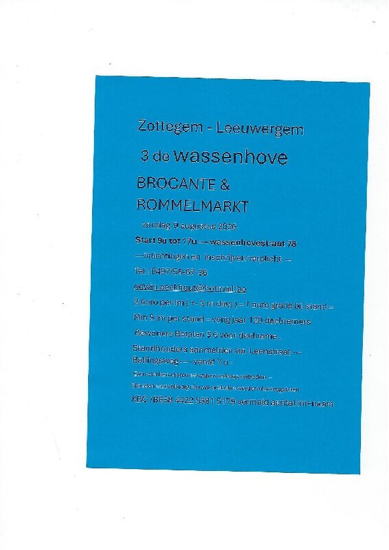  3 wassenhove brocante rommelmarkt 