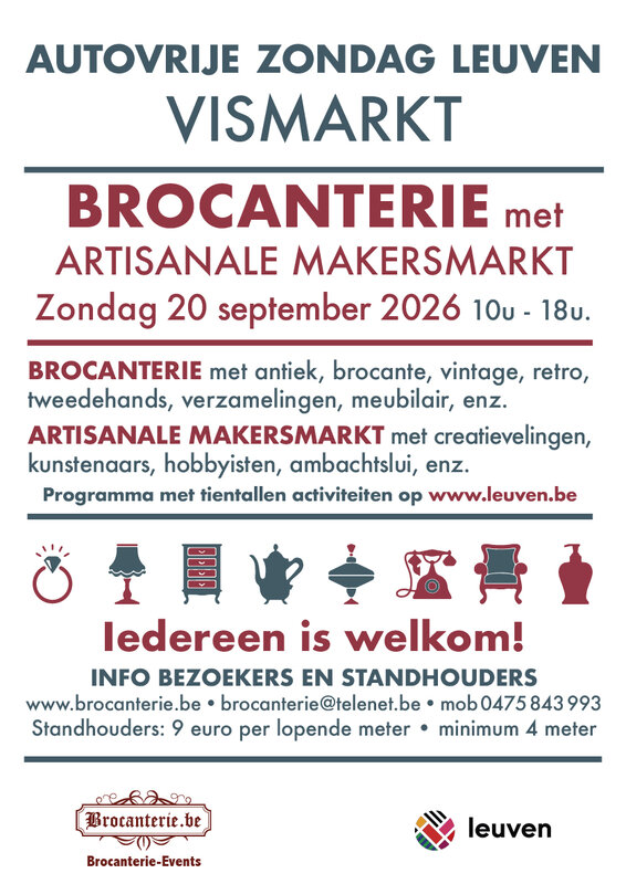  Brocanterie  Autovrije zondag Leuven  Artisanale Makersmarkt