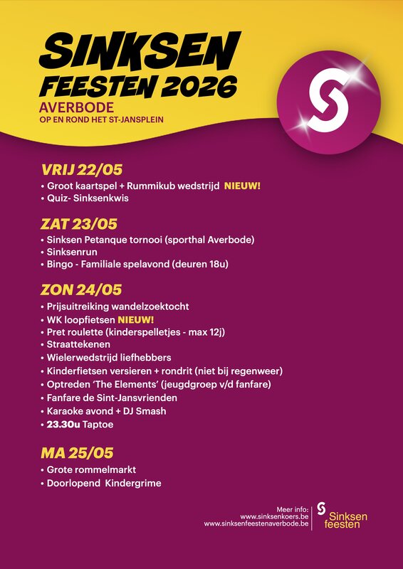 Ontspanning Programma Sinksen feesten
