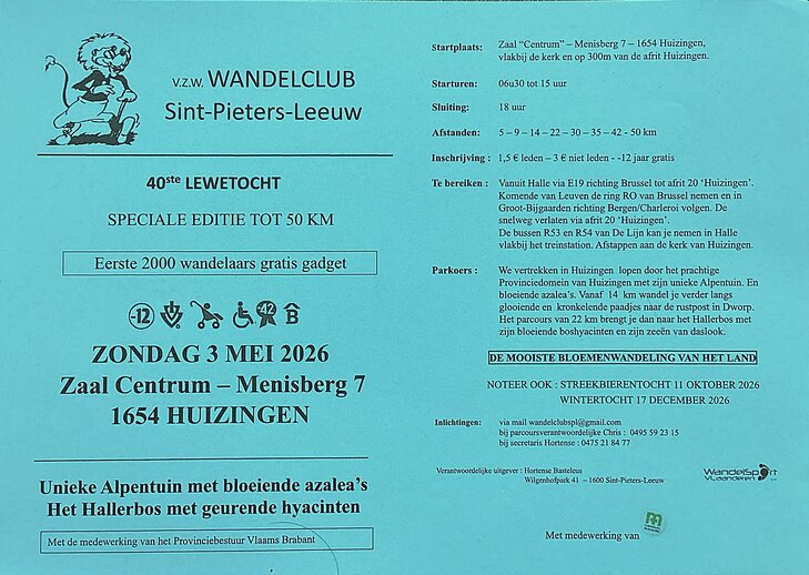 Ontspanning 40ste Lewe-tocht - mooiste bloemenwandeling het land