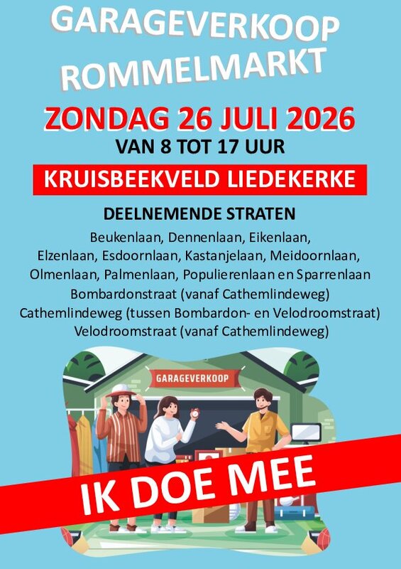  Garageverkoop/Rommelmarkt