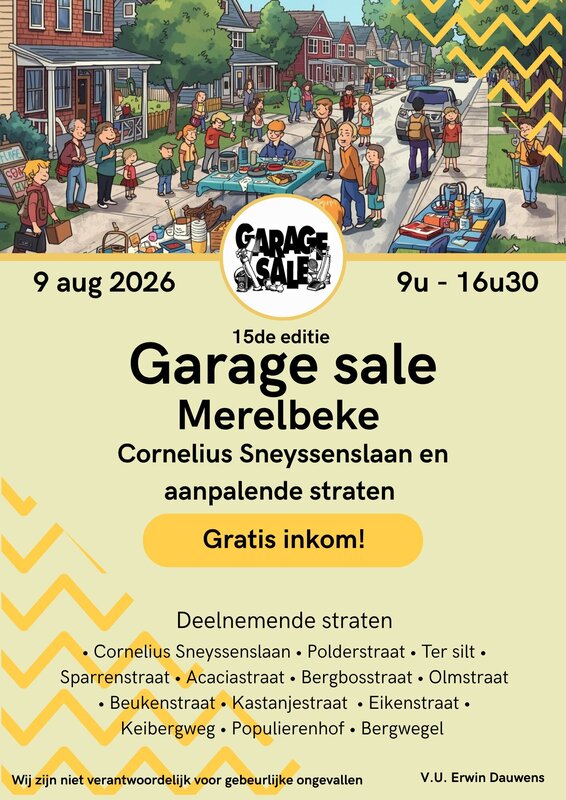 15de garageverkoop Cornelius Sneyssenslaan aanpalende straten