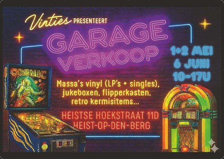  Magazijnverkoop; vinylbeurs retrostuff + emaille + kermisitems...