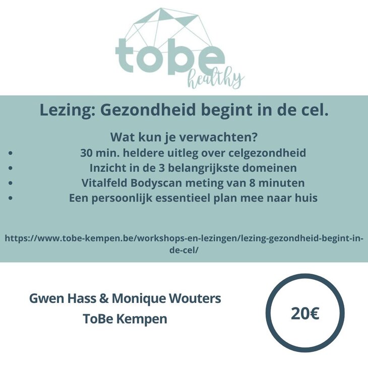 Voordrachten Lezing: Gezondheid begint de cel