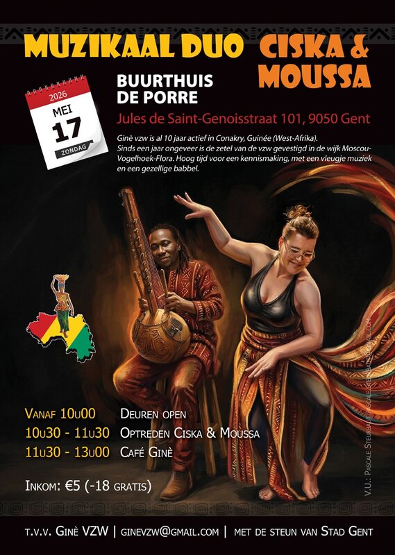 Concerten Aperitiefconcert muzikaal  Ciska & Moussa , t.v.v. Ginè vzw