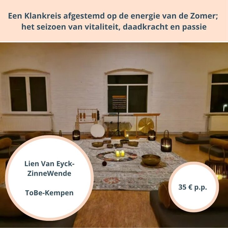 Workshops Ontspannende Klankreis, Zomer Editie. Klankschalen meditatie Zinnewende