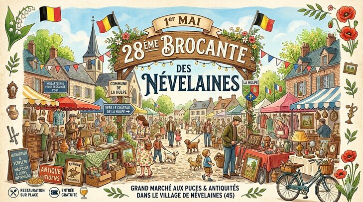  28e rommelmarkt Les Névelaines La Hulpe (Avenue Névelaines omgevin