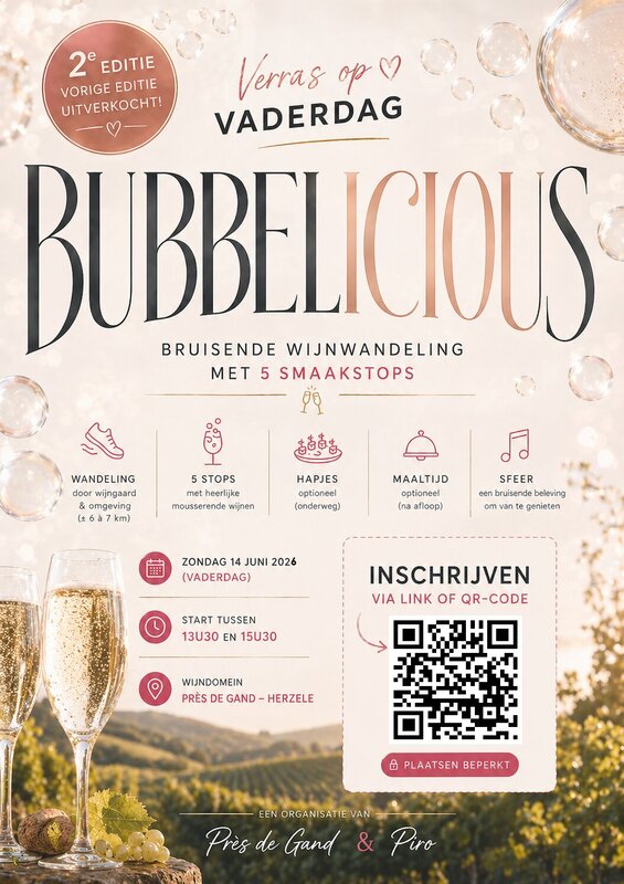 Ontspanning Bubbelicious Wijnwandeling