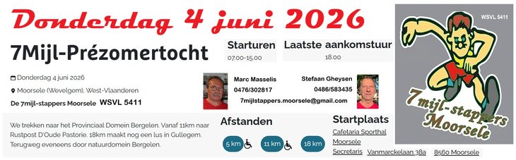 Ontspanning 7mijl-Prézomertocht